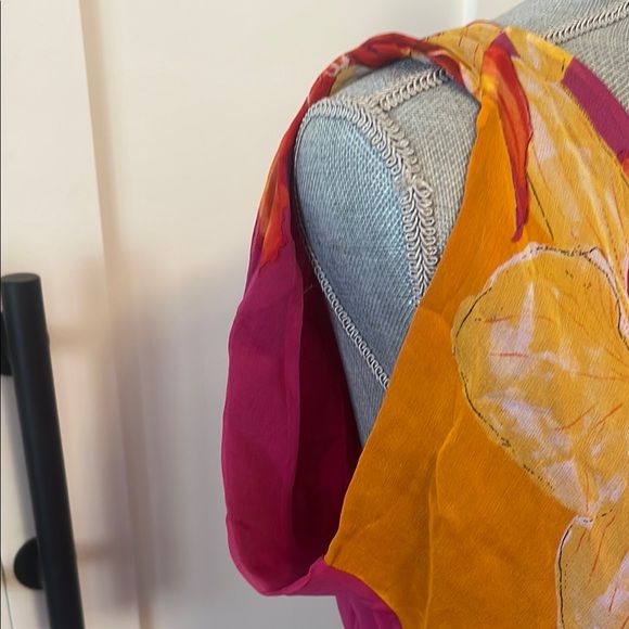 Diane Von Furstenberg Pink and Orange Floral Dress - Picture 3 of 8